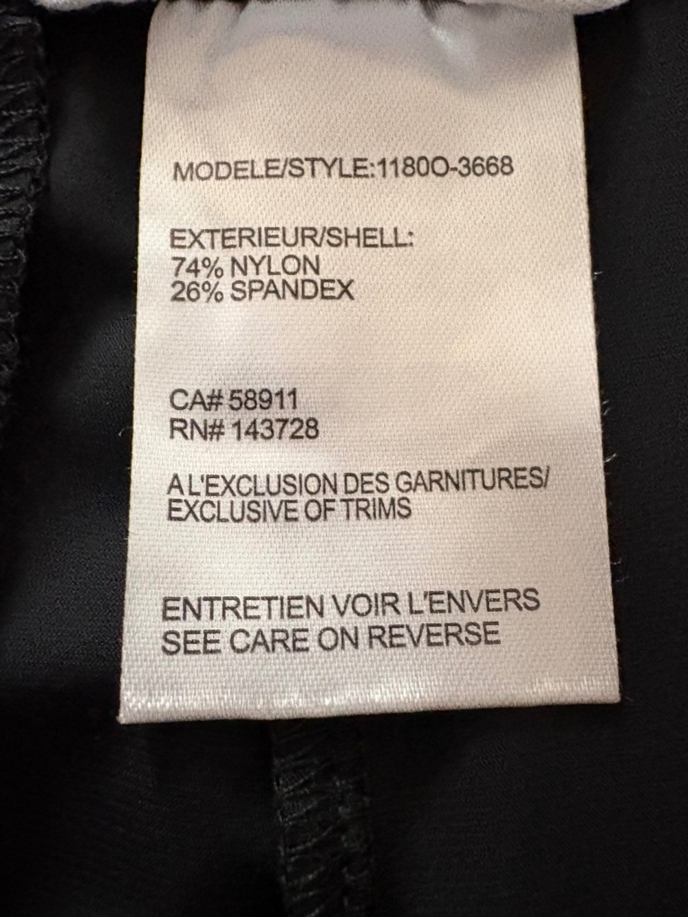 Tribal Size 6 Black Sport Chino Pants - Picture 9 of 9